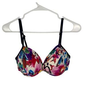 La Blanca‎ Floral Underwire Bikini Top Multi Color Abstract Womens 12